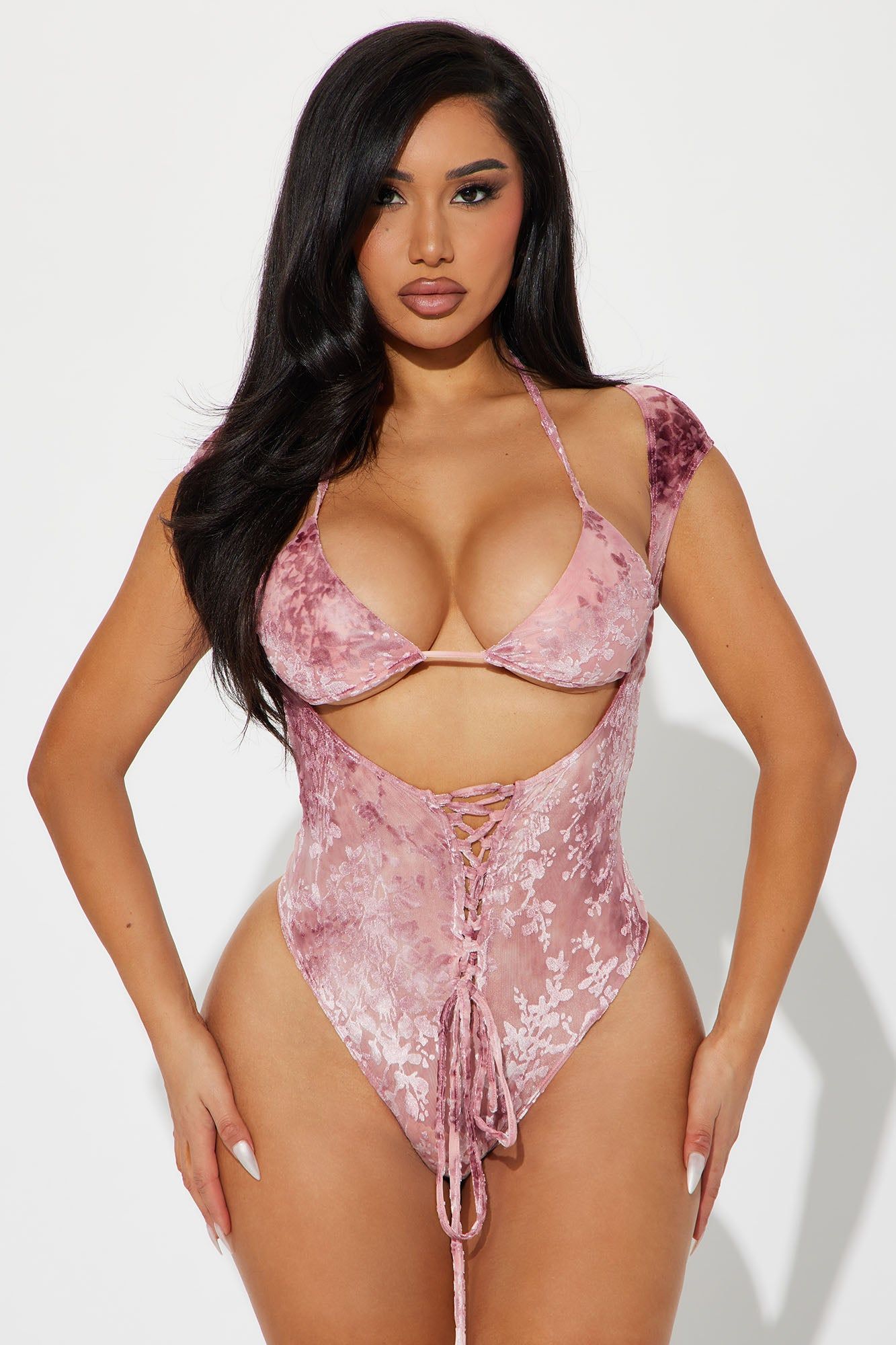 Birthday Wish Bodysuit - Mauve sold by Fashion Nova