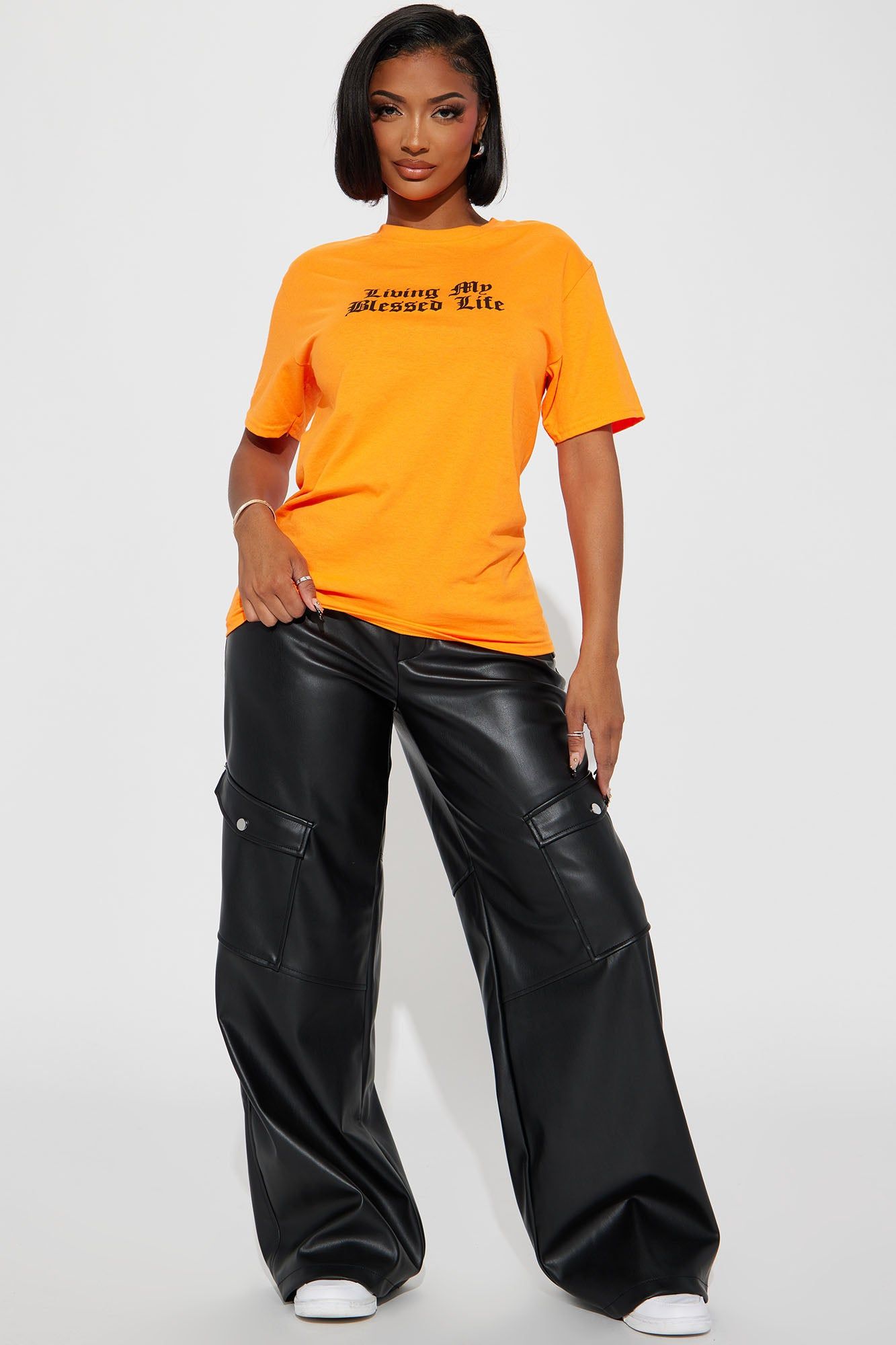 Living My Blessed Life Graphic Tshirt - Orange sold by Fashion Nova product image thumbnail 2