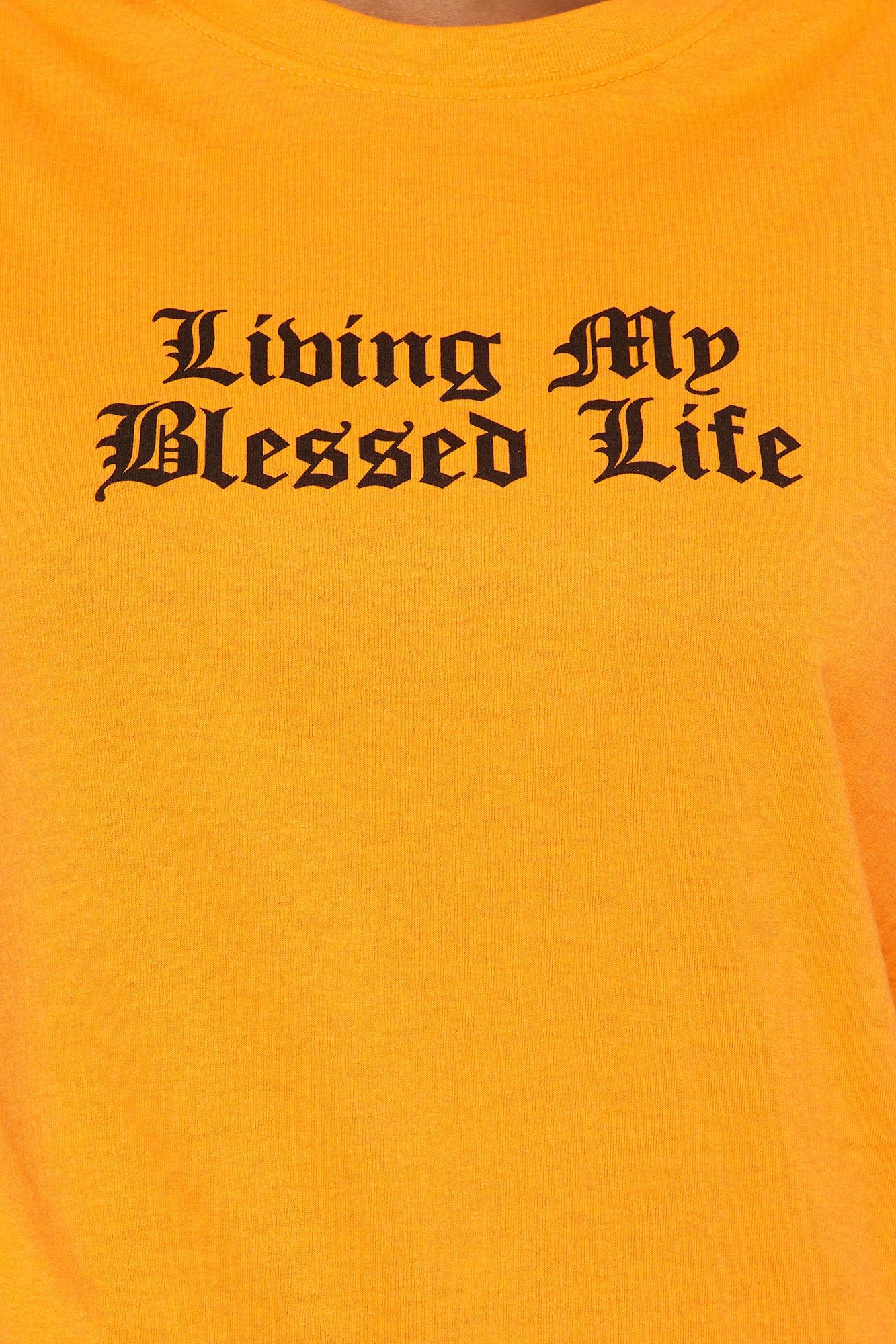 Living My Blessed Life Graphic Tshirt - Orange sold by Fashion Nova product image thumbnail 3