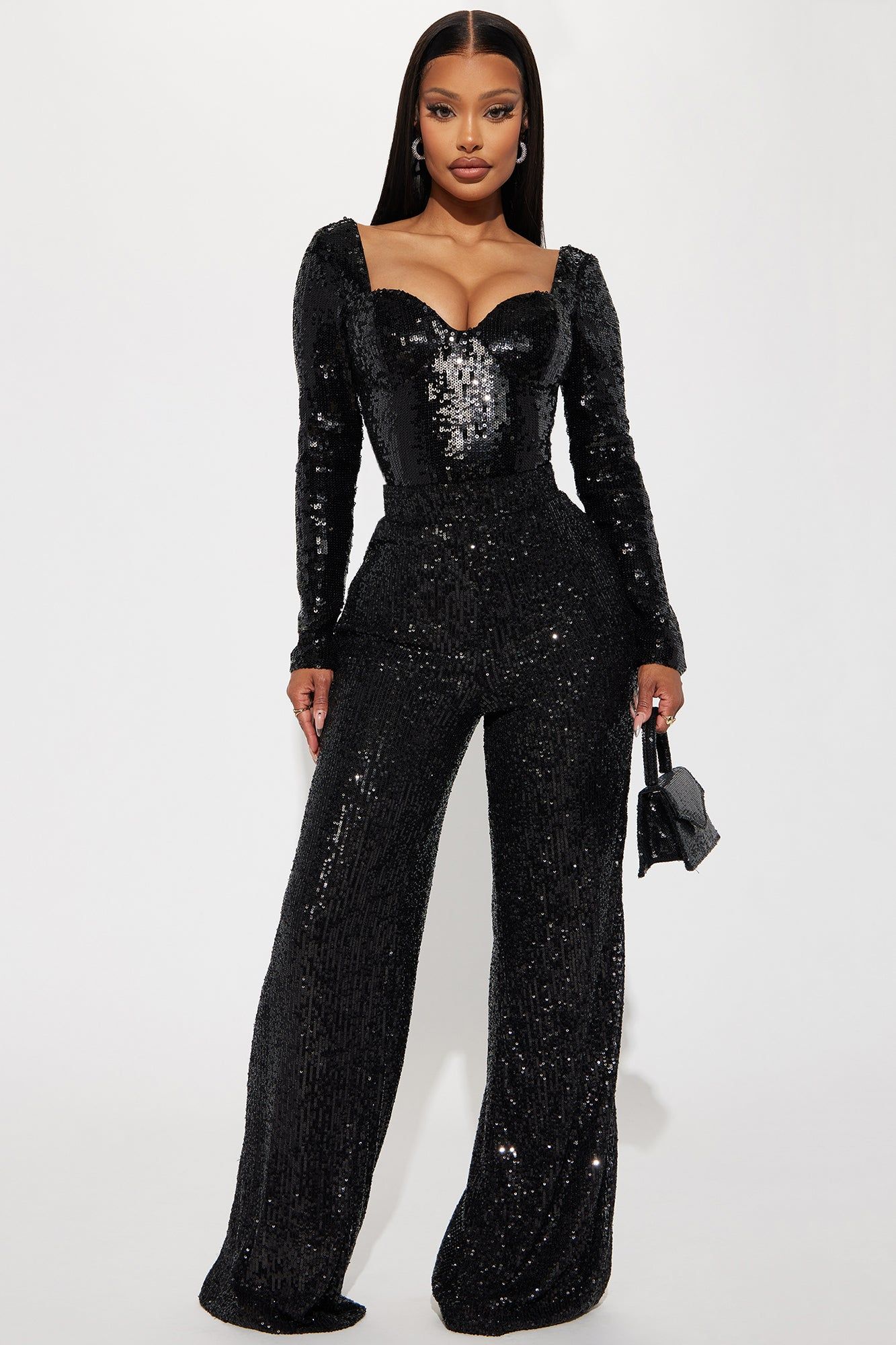 Cocktail Secrets Sequin Bodysuit - Black sold by Fashion Nova product image thumbnail 2