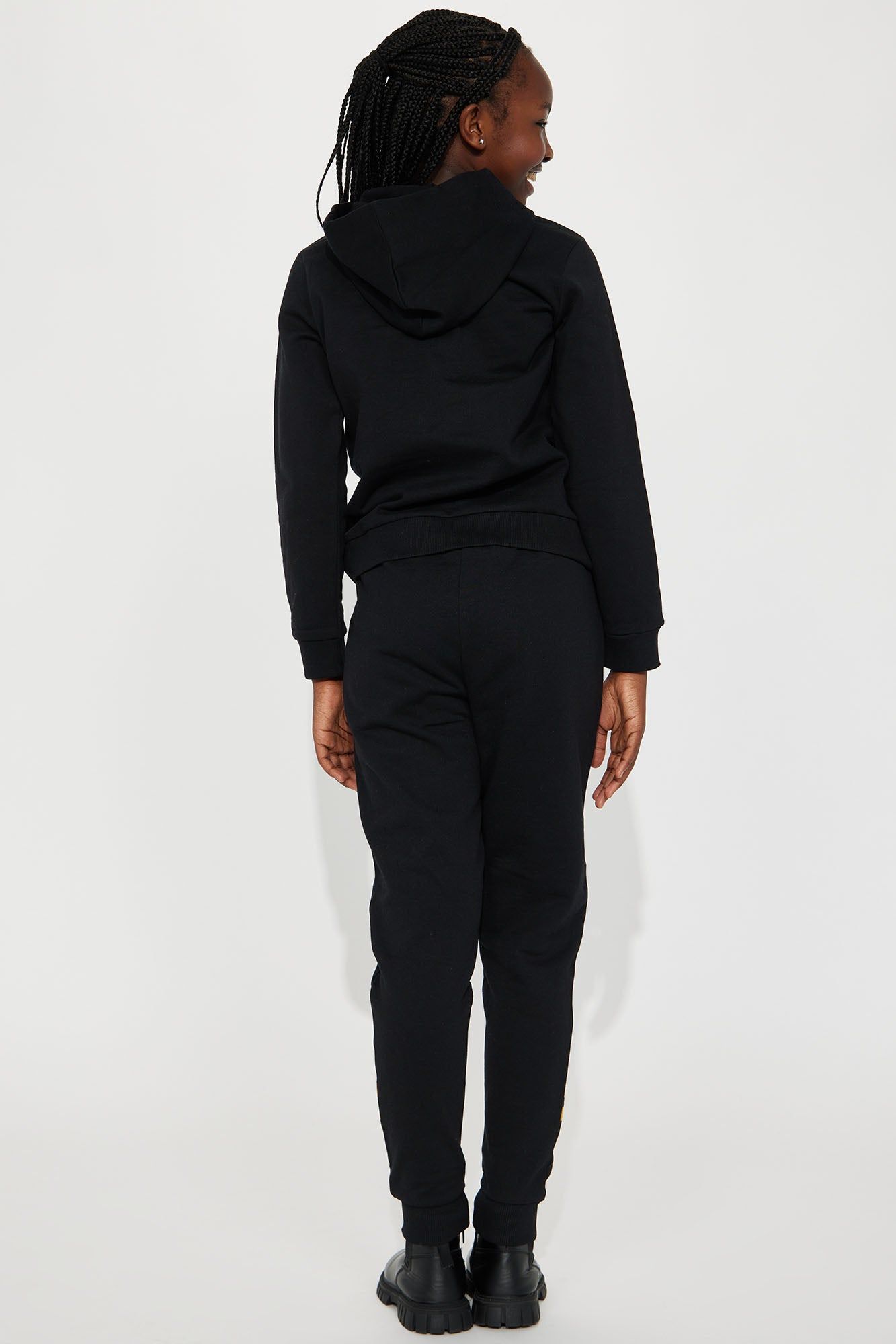 Mini Girl Gang Fleece Jogger Set - Black sold by Fashion Nova product image thumbnail 3