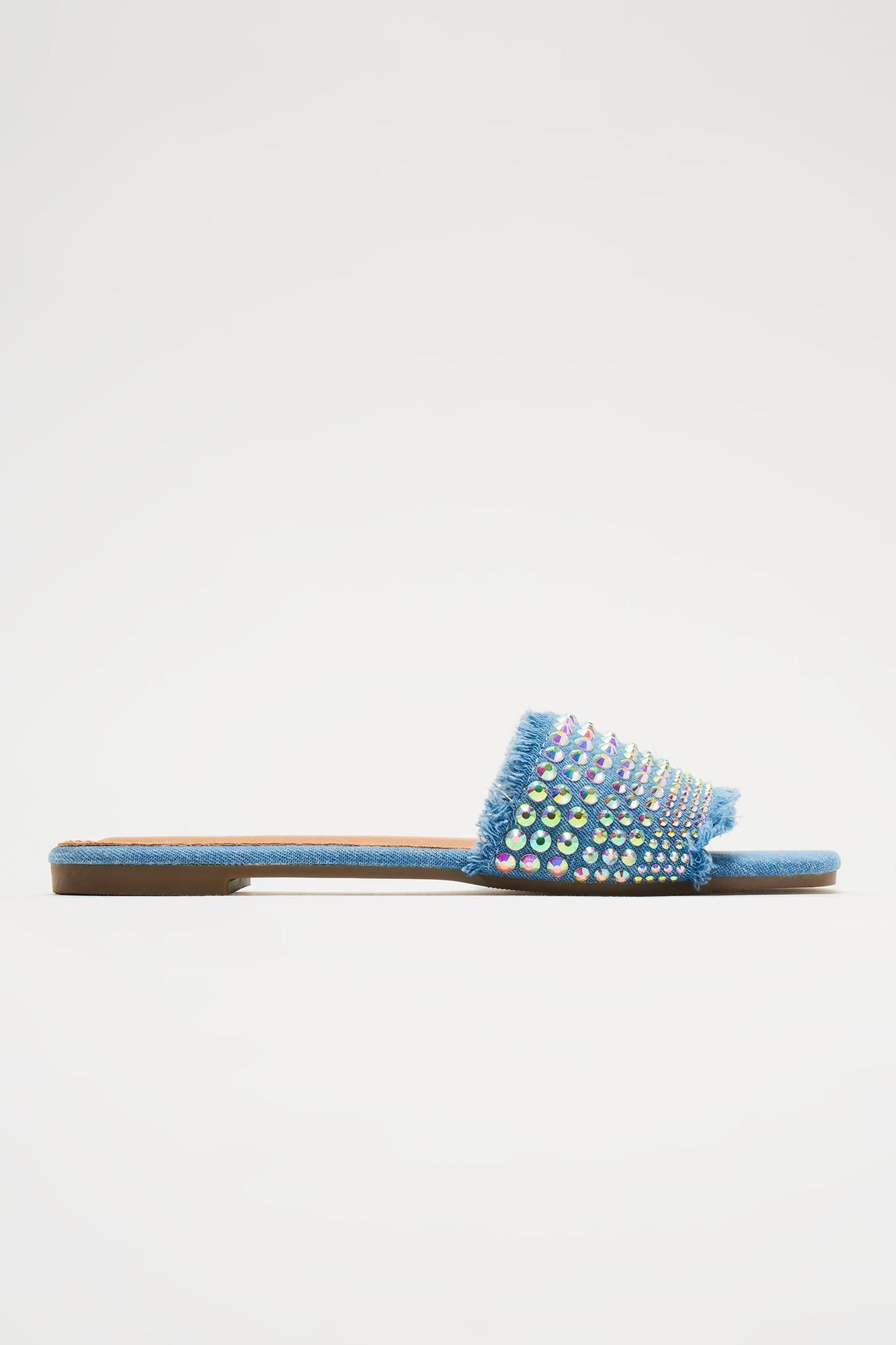 Kirena Embellished Flat Sandals - Denim sold by Fashion Nova product image thumbnail 4