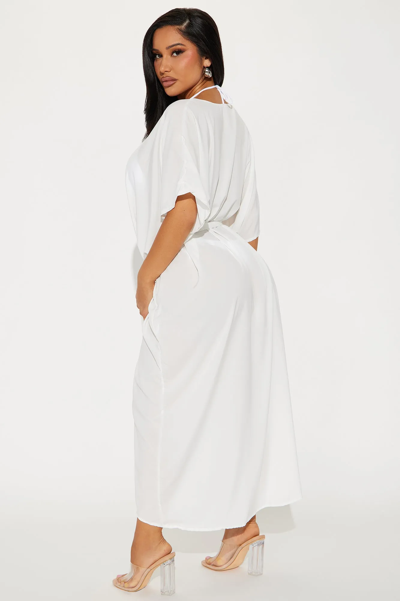 Jungle Summer Cover Up Kimono - White sold by Fashion Nova product image thumbnail 3
