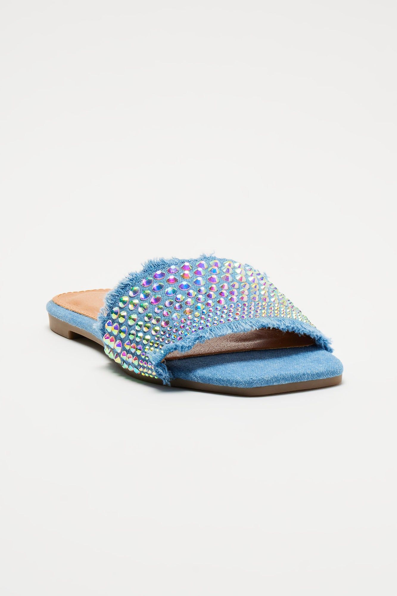Kirena Embellished Flat Sandals - Denim sold by Fashion Nova product image thumbnail 2