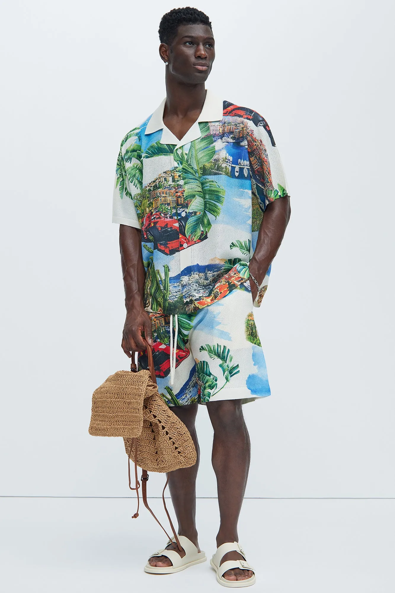 Monaco Textured Shirt - Cream/combo sold by Fashion Nova product image thumbnail 2