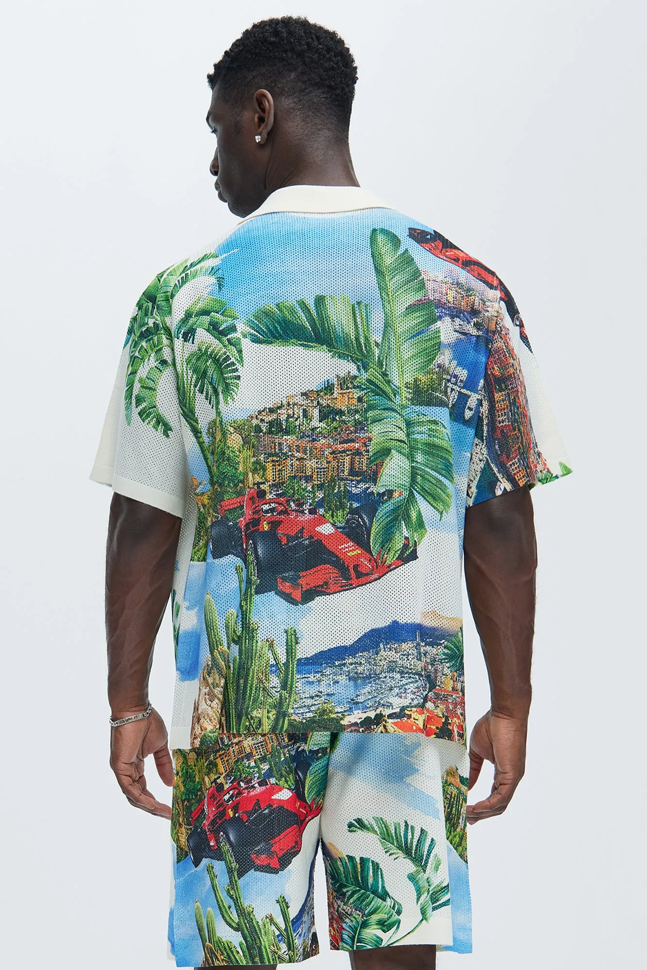 Monaco Textured Shirt - Cream/combo sold by Fashion Nova product image thumbnail 4