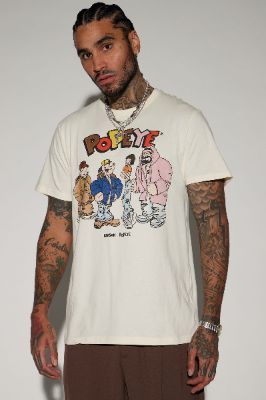 Popeye Squad Short Sleeve Tee - Cream sold by Fashion Nova