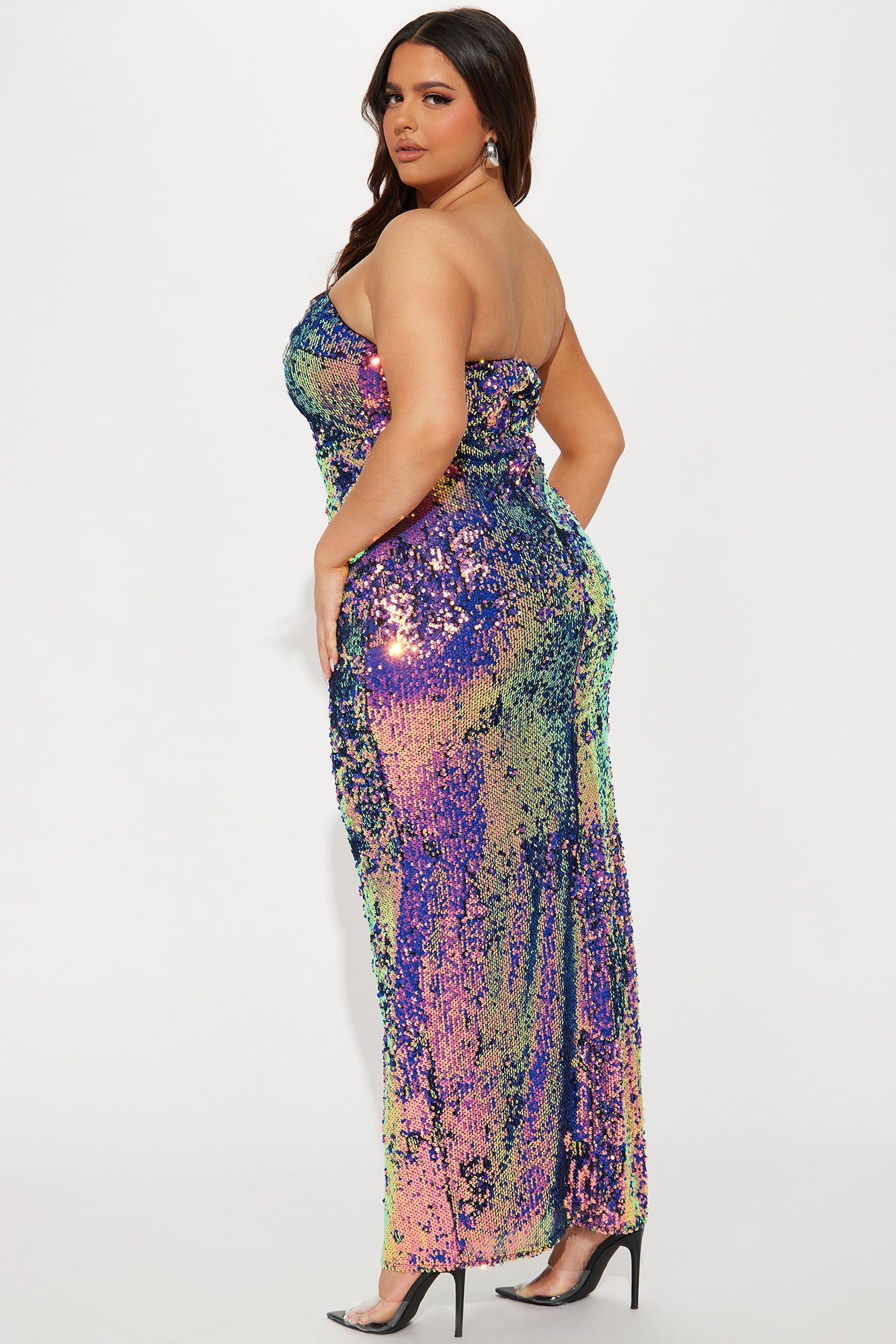 Deborah Sequin Gown - Purple/combo sold by Fashion Nova product image thumbnail 6