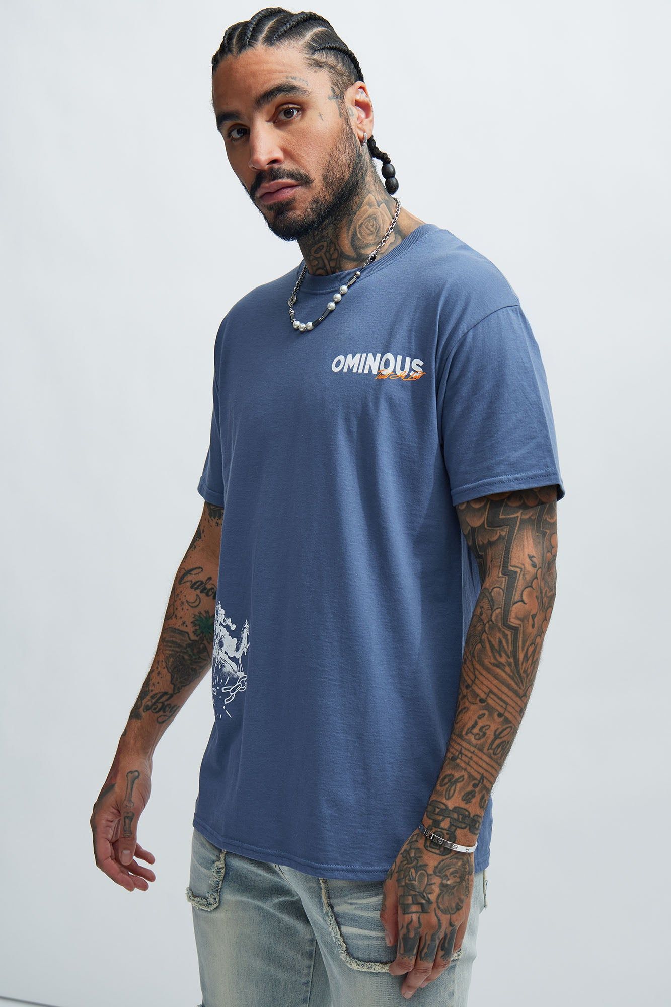 Ominous Short Sleeve Tee - Blue sold by Fashion Nova