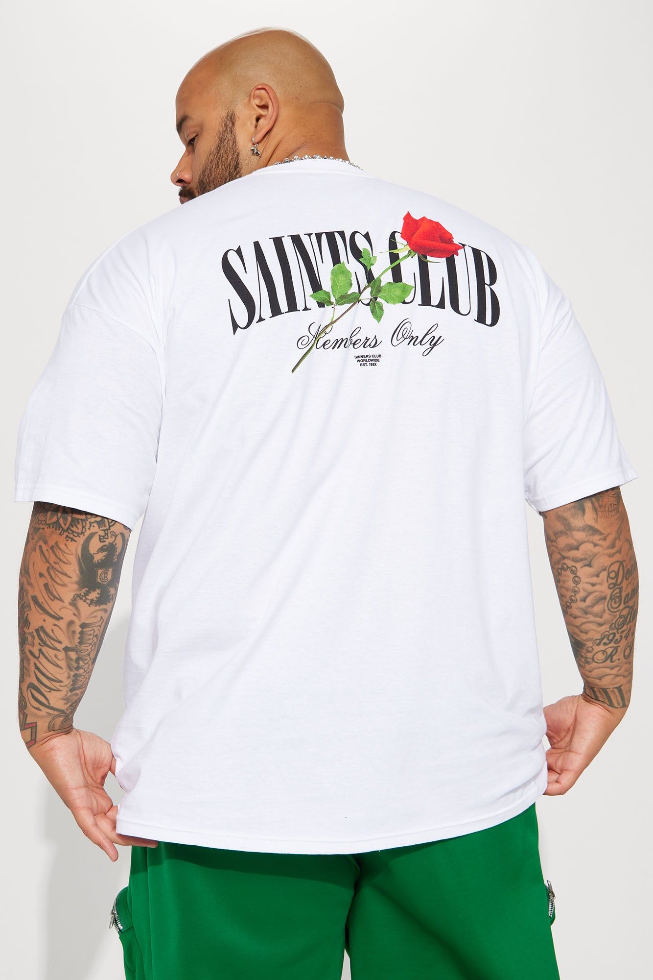 Saints Club Short Sleeve Tee - White sold by Fashion Nova product image thumbnail 2