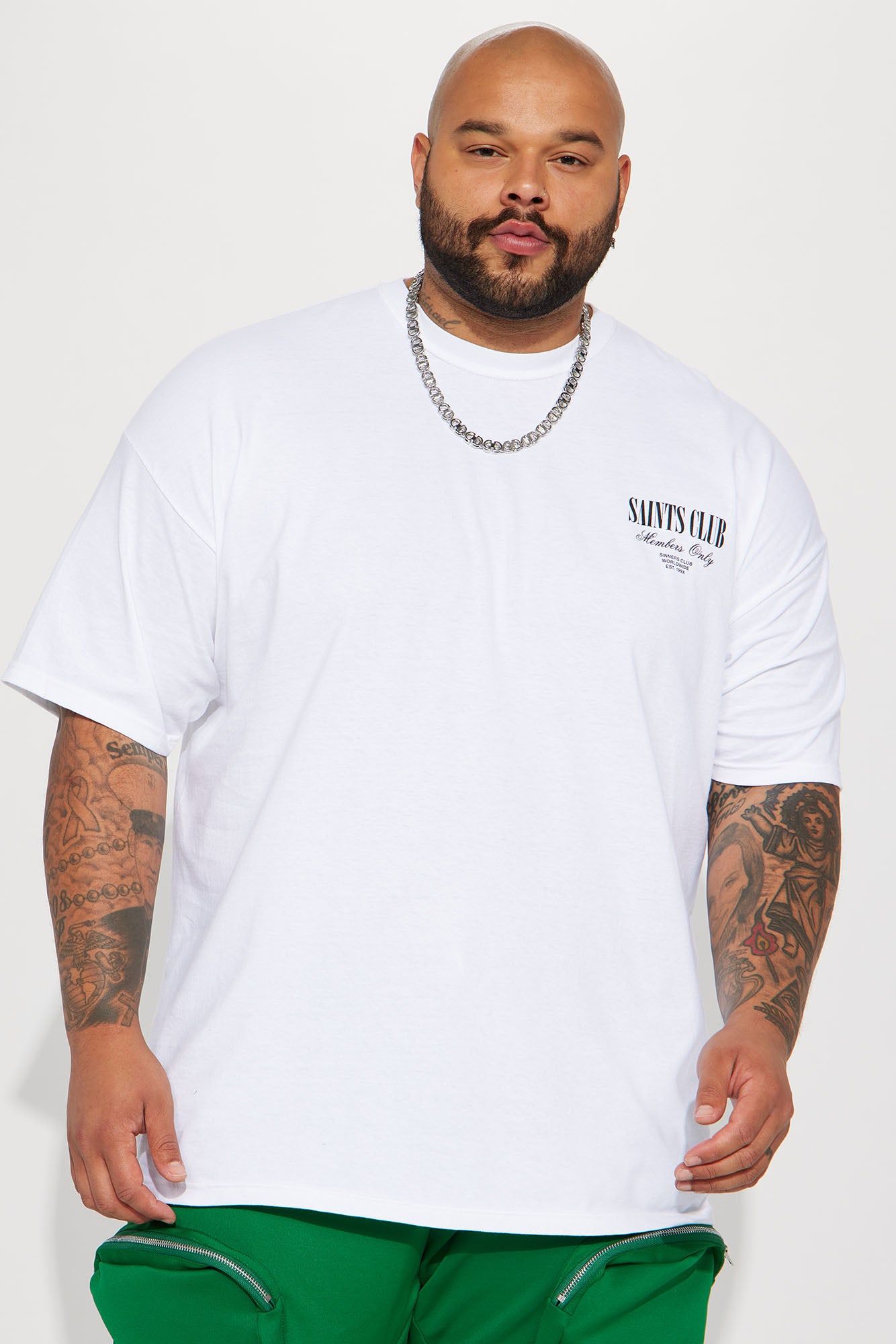 Saints Club Short Sleeve Tee - White sold by Fashion Nova product image thumbnail 8