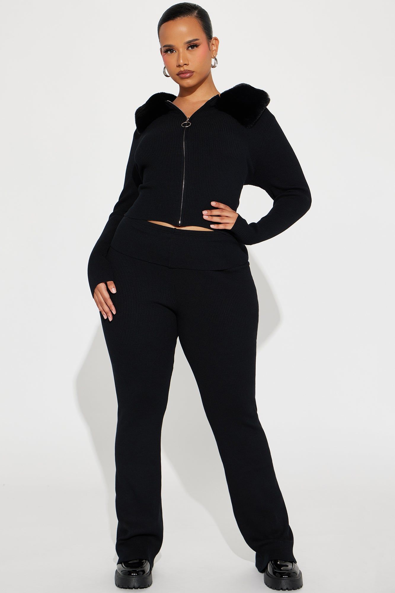 Always Sweet Sweater Pant Set - Black sold by Fashion Nova product image thumbnail 4