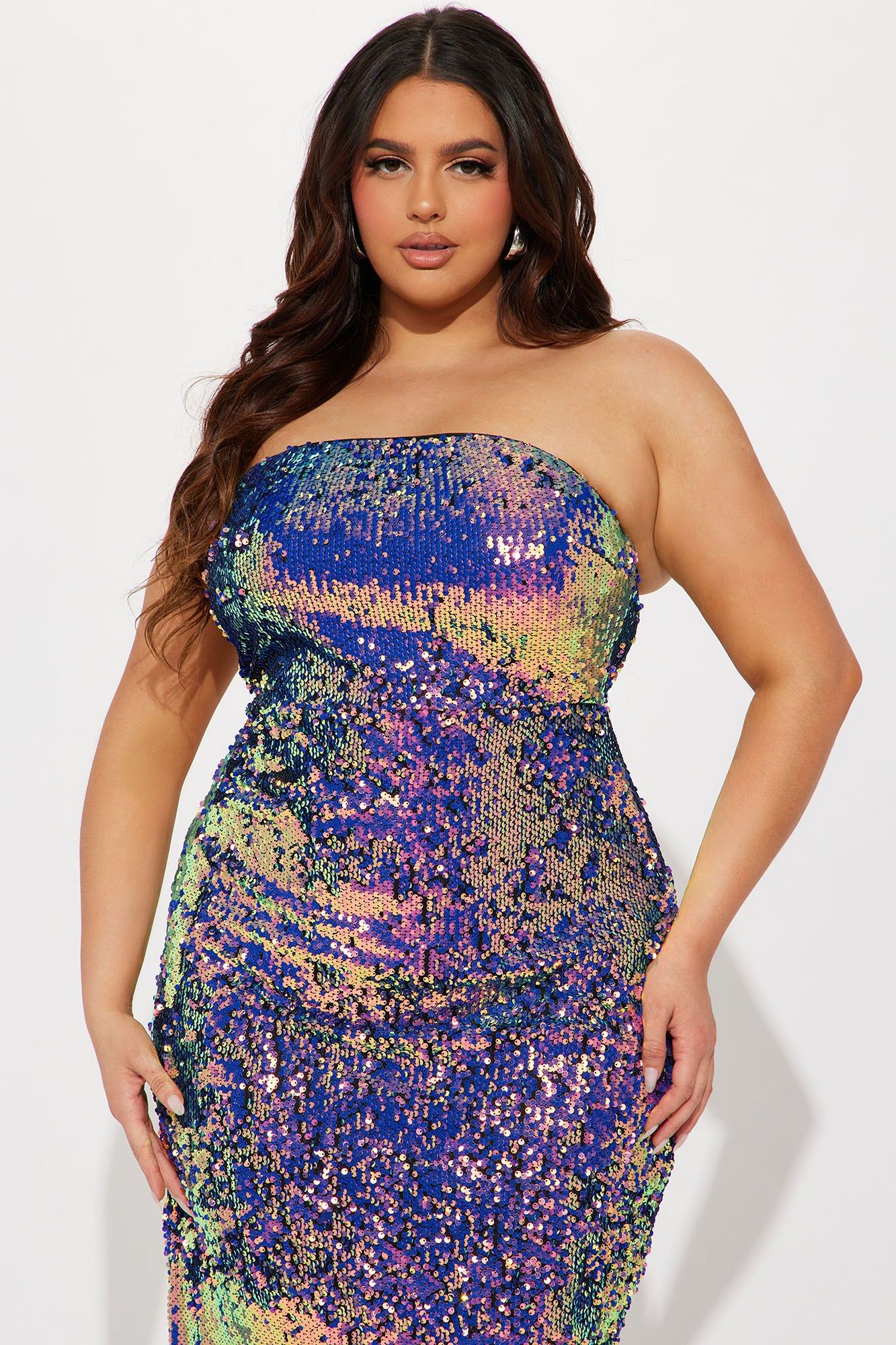 Deborah Sequin Gown - Purple/combo sold by Fashion Nova product image thumbnail 5