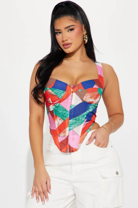 Peace Of Mind Corset Top - Multi Color sold by Fashion Nova