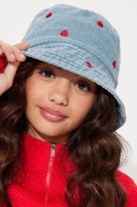 Mini Sweetheart Bucket Hat - Light Blue sold by Fashion Nova
