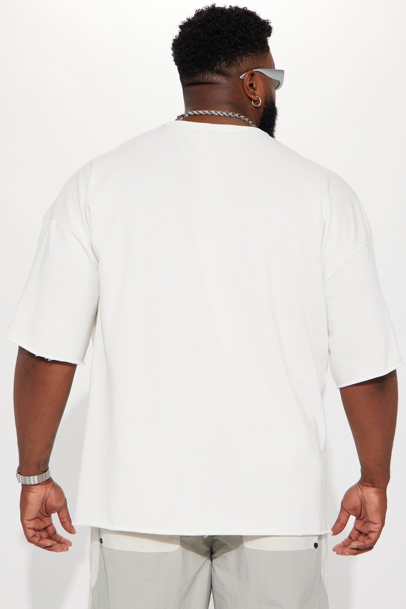 I Like How It Looks Oversized Terry Short Sleeve Tee - White sold by Fashion Nova product image thumbnail 8