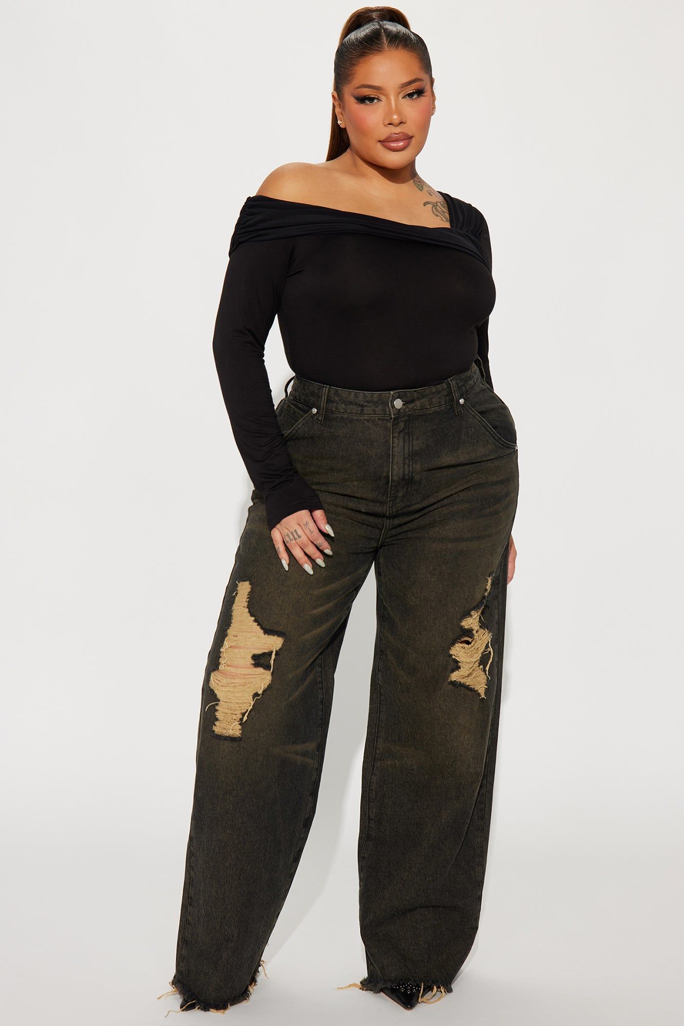 Alessandra One Shoulder Top - Black sold by Fashion Nova product image thumbnail 5