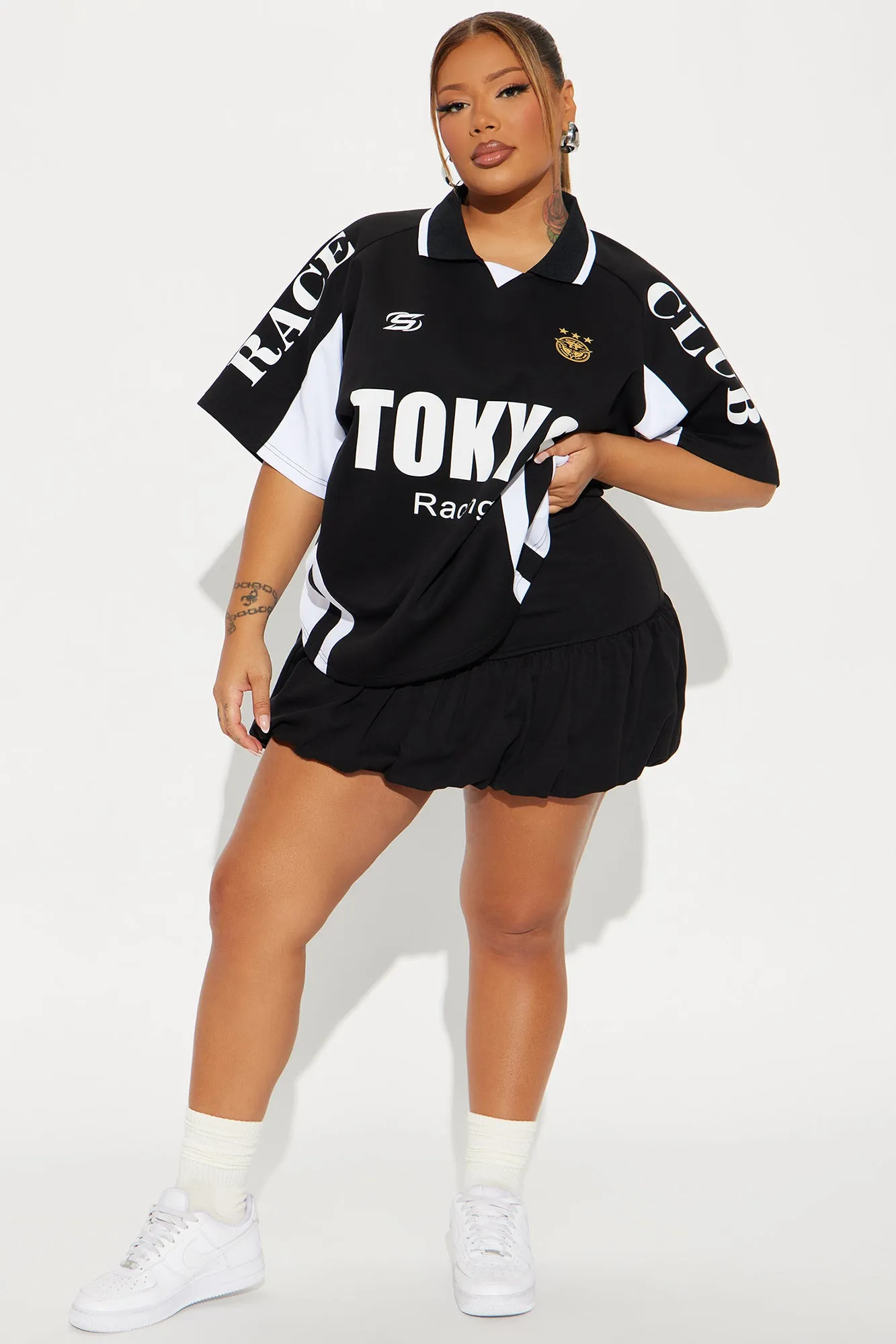 Tokyo Crowd Pleaser Polo Tee - Black sold by Fashion Nova product image thumbnail 5