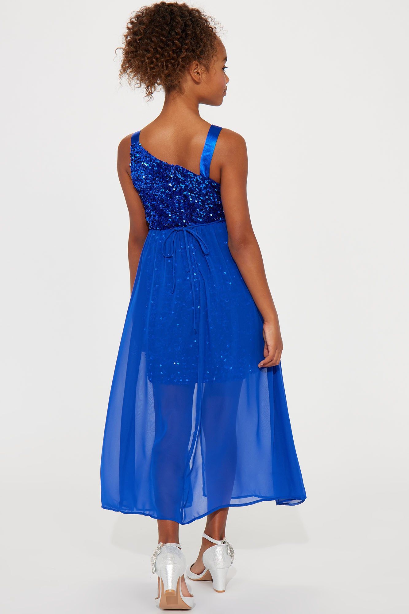 Mini Glitter Girl Sleeveless Dress - Royal sold by Fashion Nova product image thumbnail 4