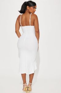 Hailey Bandage Midi Dress - Off White sold by Fashion Nova