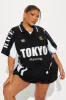 Tokyo Crowd Pleaser Polo Tee - Black sold by Fashion Nova