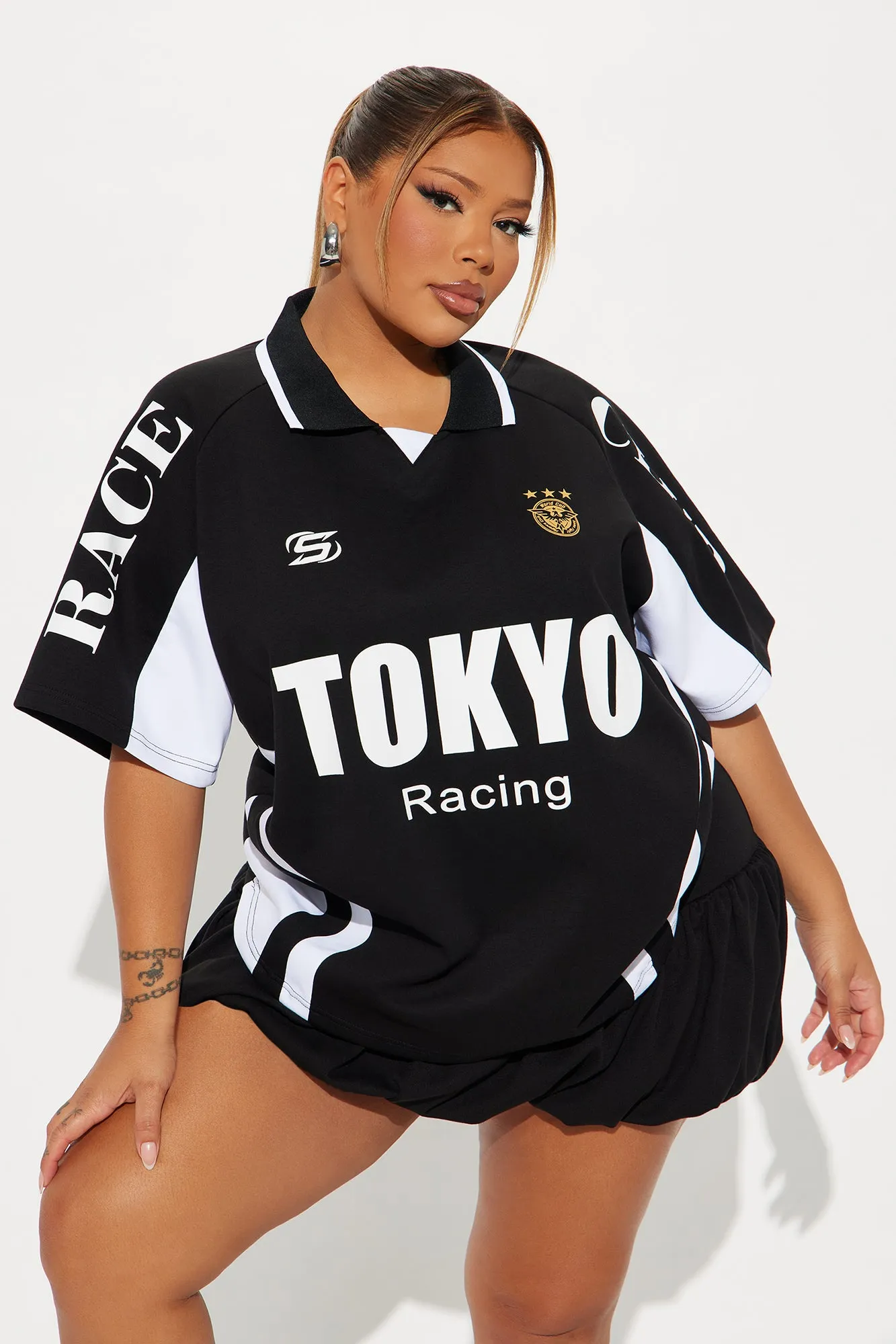 Tokyo Crowd Pleaser Polo Tee - Black sold by Fashion Nova product image thumbnail 4