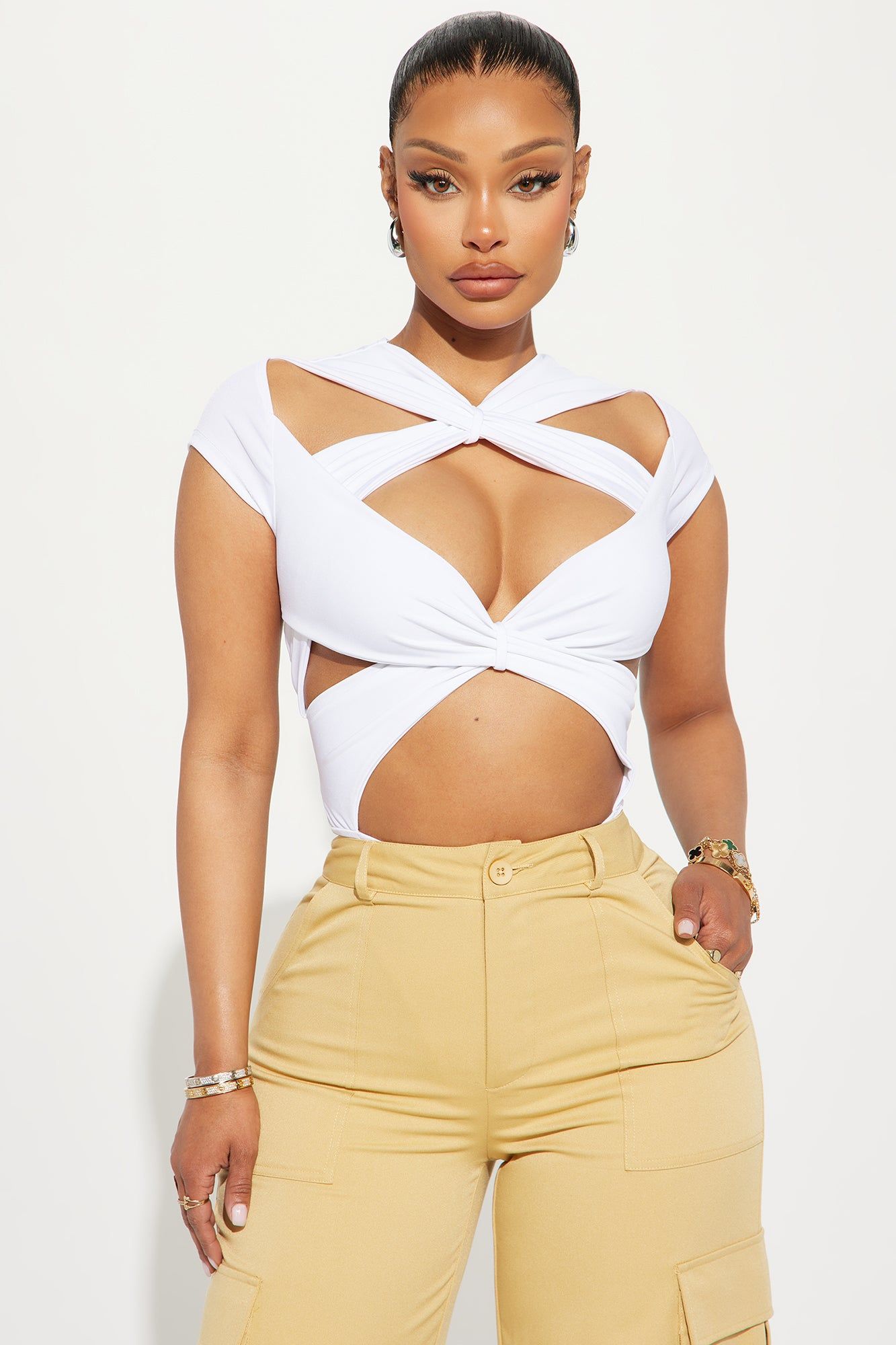 Never Too Much Bodysuit - White sold by Fashion Nova product image thumbnail 3