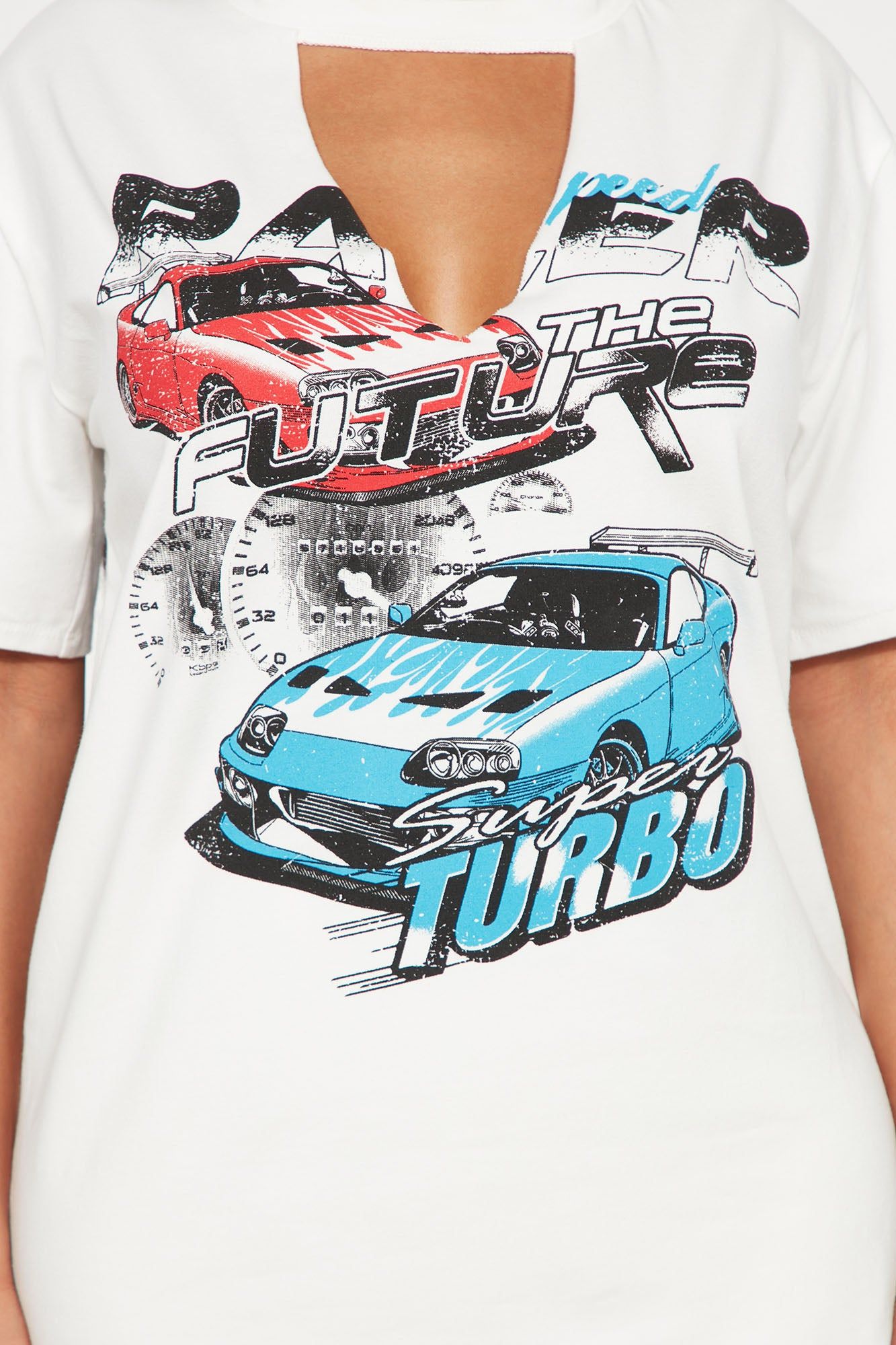 Speed Racer Biker Short Set - Off White sold by Fashion Nova product image thumbnail 3