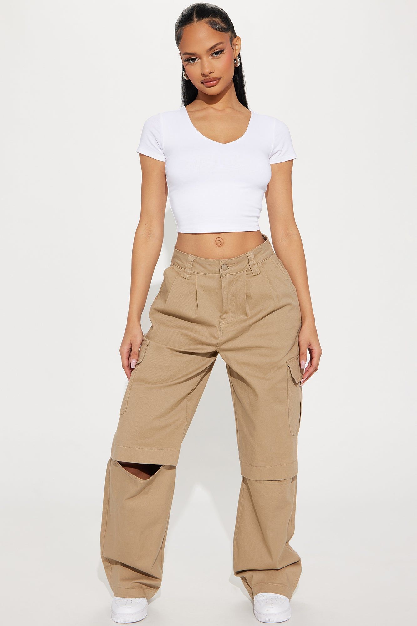Venus V-Neck Double Layered Tee - White sold by Fashion Nova product image thumbnail 2