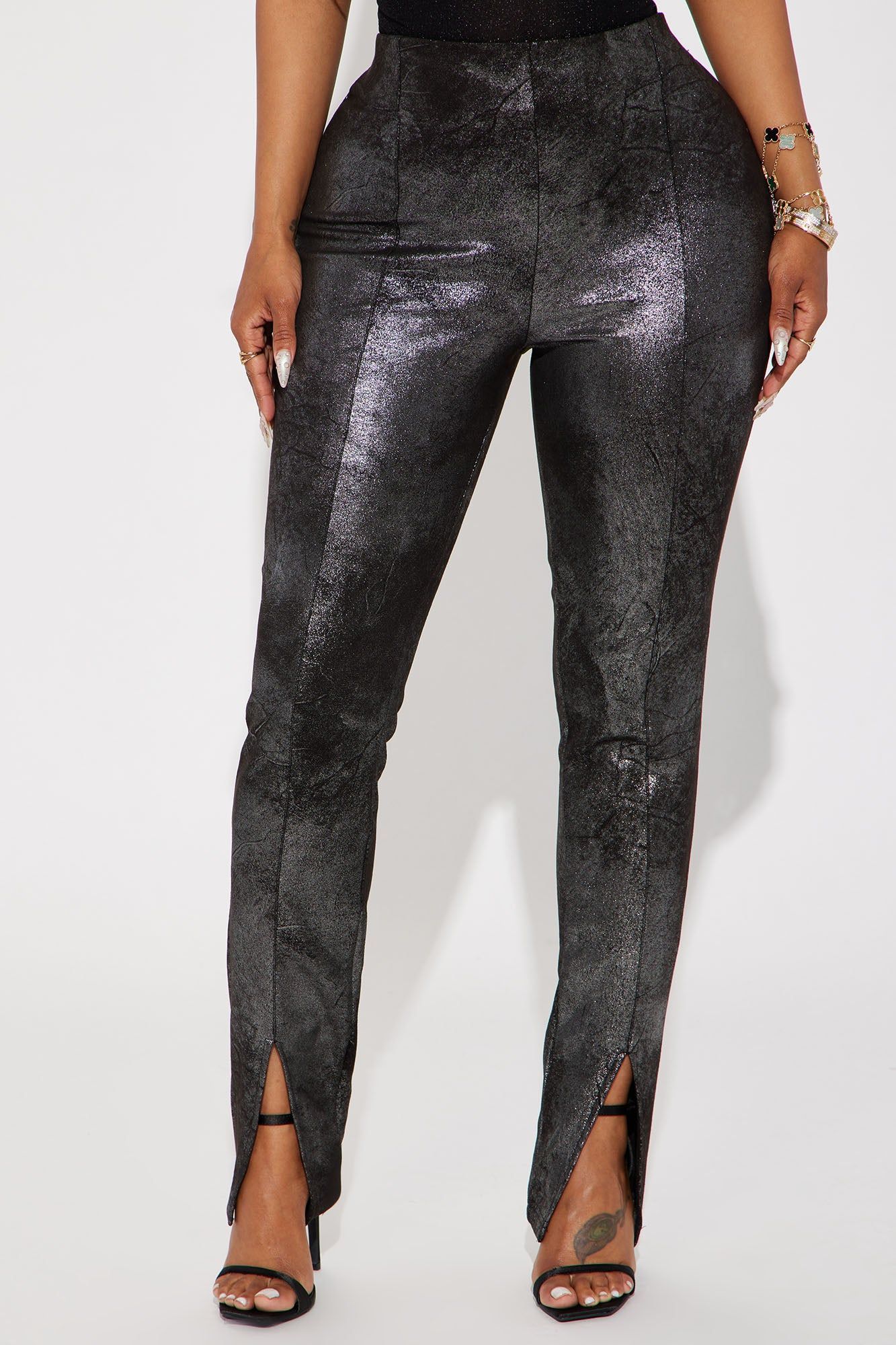 Gotta Let Go Faux Suede Legging - Silver sold by Fashion Nova product image thumbnail 2
