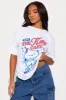 Melrose Kitty Cafe Oversized Tee - White sold by Fashion Nova