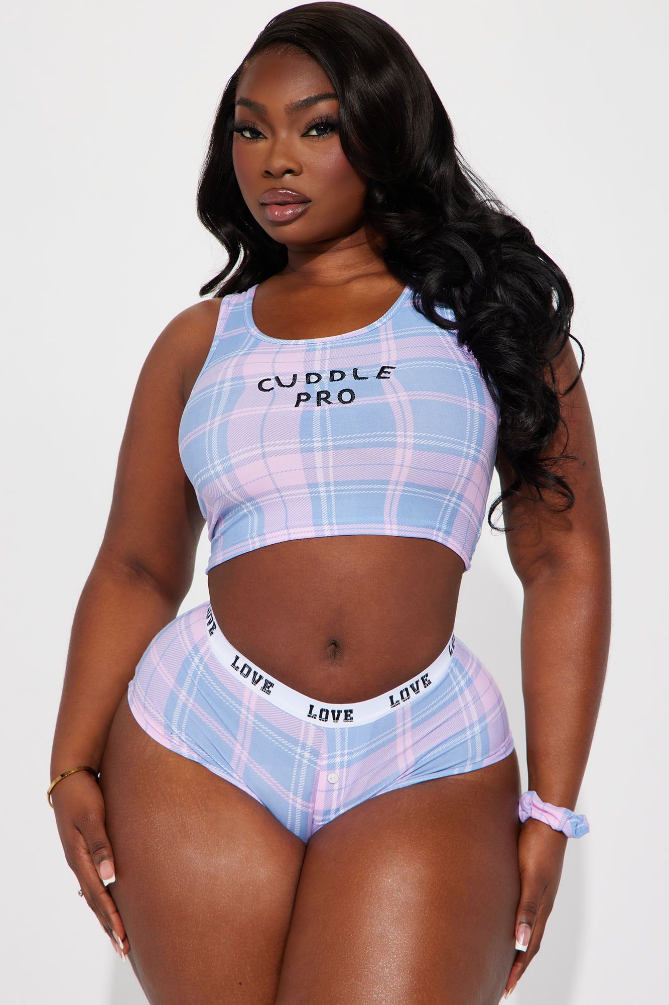 Cuddle Pro PJ Boyshort Set - Blue/combo sold by Fashion Nova product image thumbnail 6