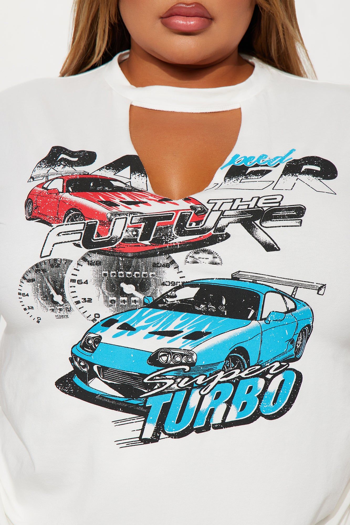 Speed Racer Biker Short Set - Off White sold by Fashion Nova product image thumbnail 7