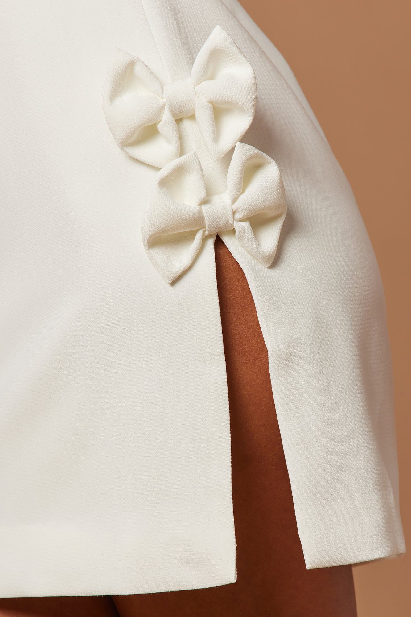 Alana Bow Mini Dress - Off White sold by Fashion Nova product image thumbnail 3