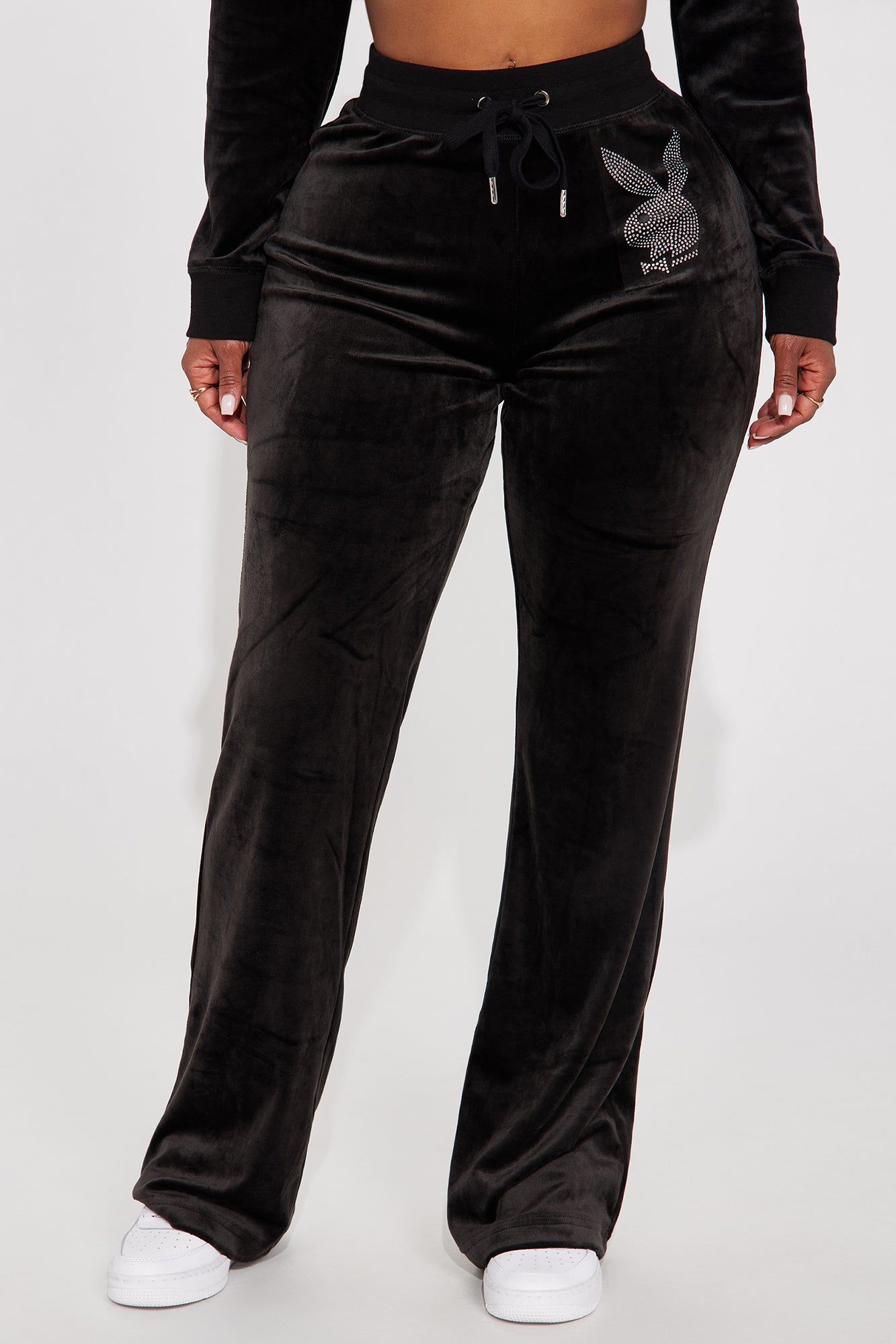 Velour Playboy Pant - Black sold by Fashion Nova product image thumbnail 2
