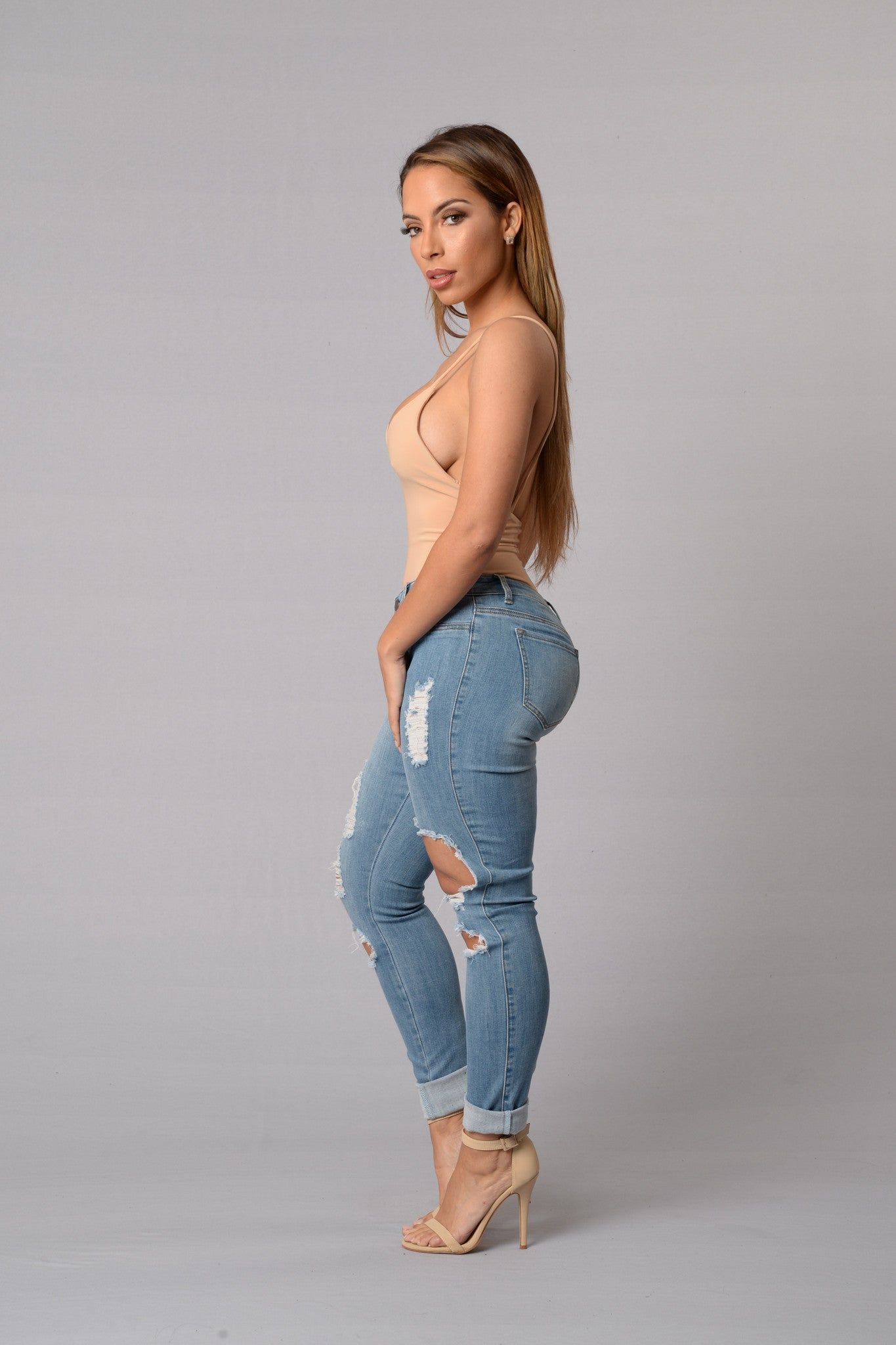 Double Down Bodysuit - Nude sold by Fashion Nova product image thumbnail 3
