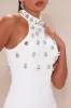 Aria Embellished Maxi Dress - White sold by Fashion Nova
