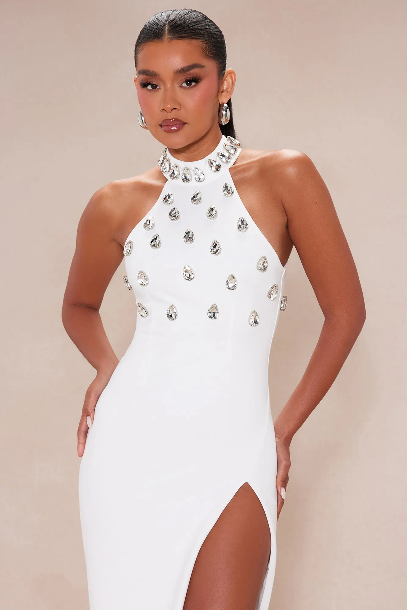 Aria Embellished Maxi Dress - White sold by Fashion Nova product image thumbnail 2