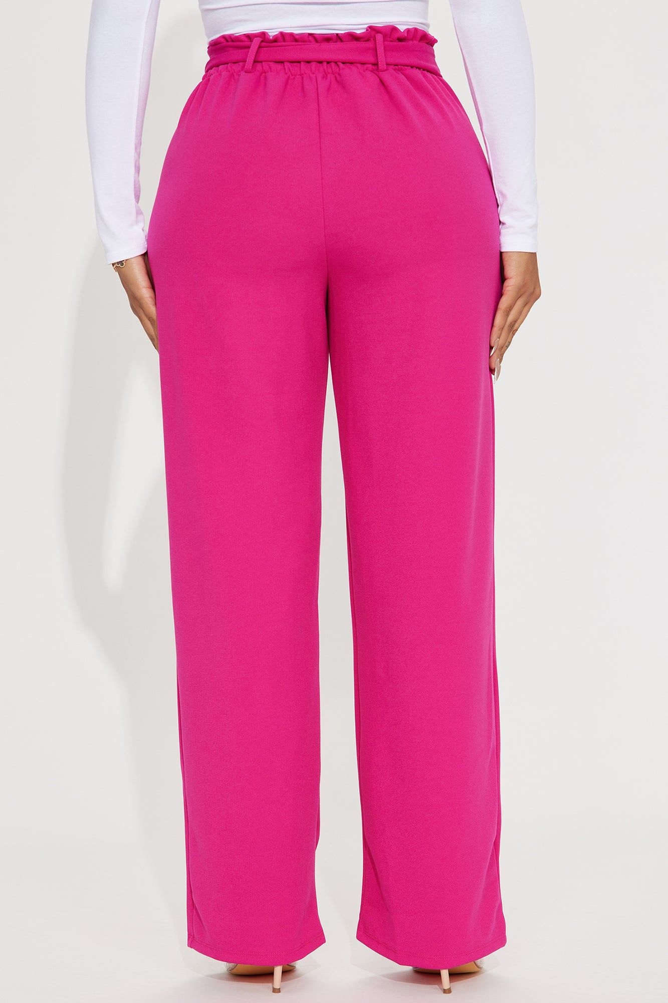 Ellery Tie Waist Trouser - Magenta sold by Fashion Nova product image thumbnail 3