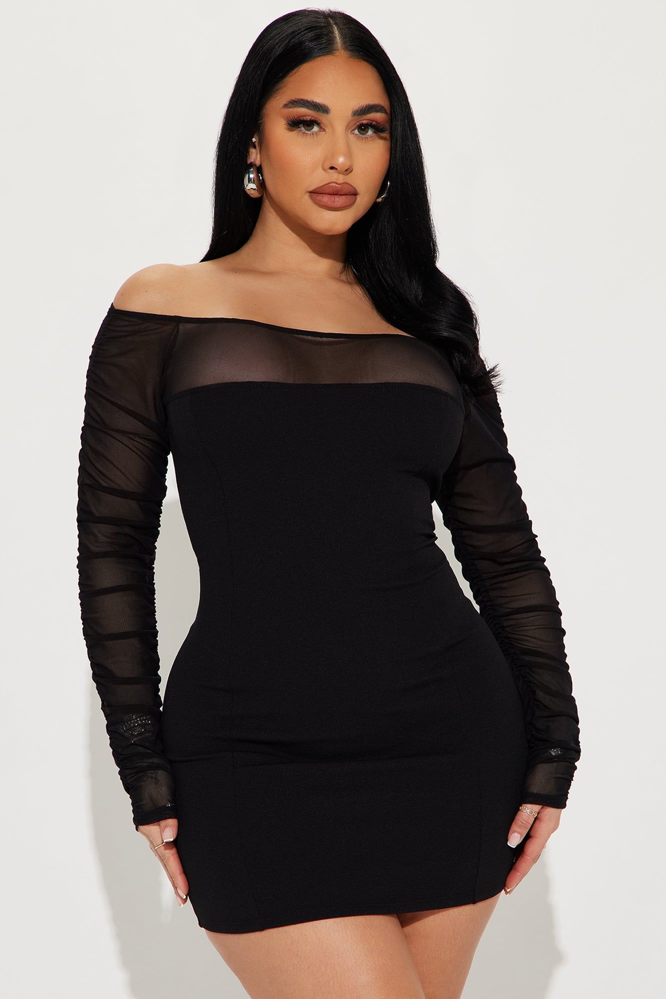 Alice Crepe Mini Dress - Black sold by Fashion Nova