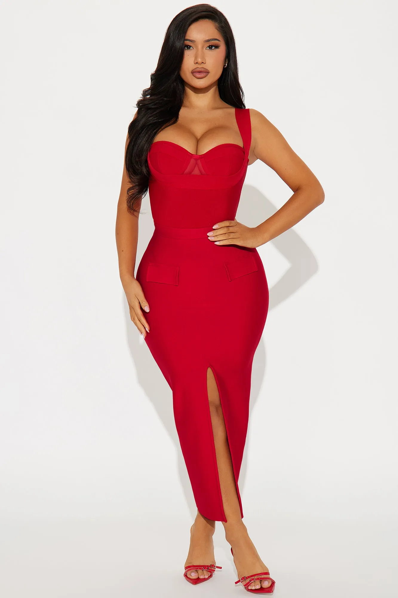 My Revenge Bandage Bodysuit - Red sold by Fashion Nova product image thumbnail 2