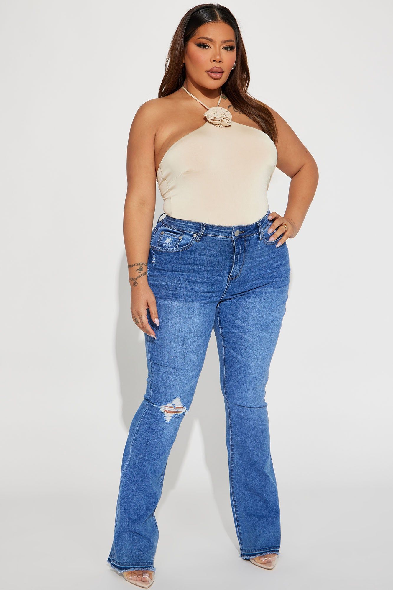 Hazel Rosette Halter Top - Beige sold by Fashion Nova product image thumbnail 5