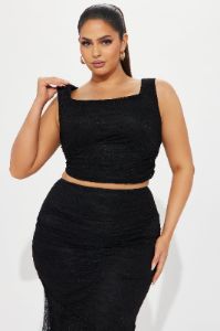 Bella Lace Skirt Set - Black sold by Fashion Nova