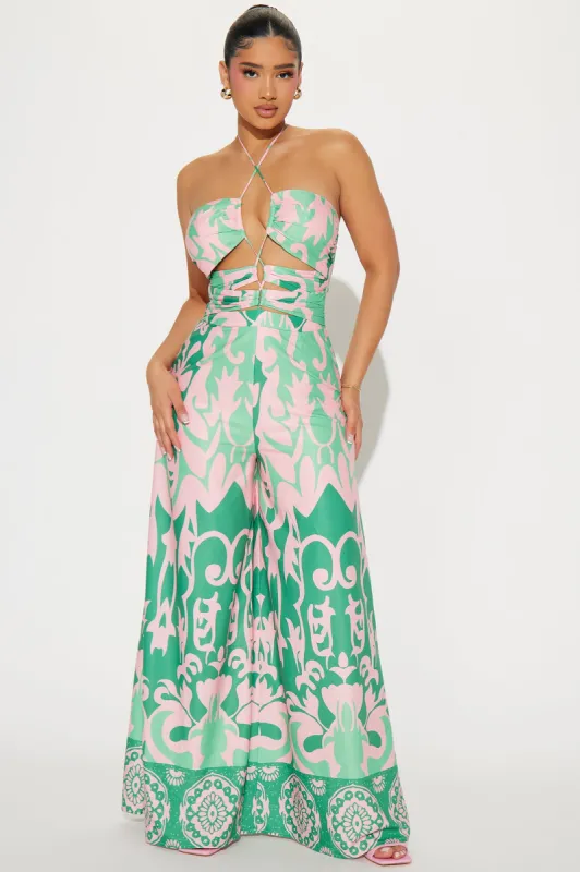 Kylina Jumpsuit - Green/combo sold by Fashion Nova