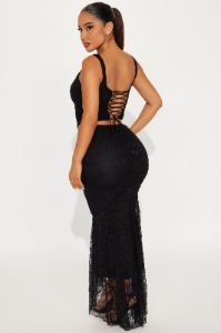 Bella Lace Skirt Set - Black sold by Fashion Nova