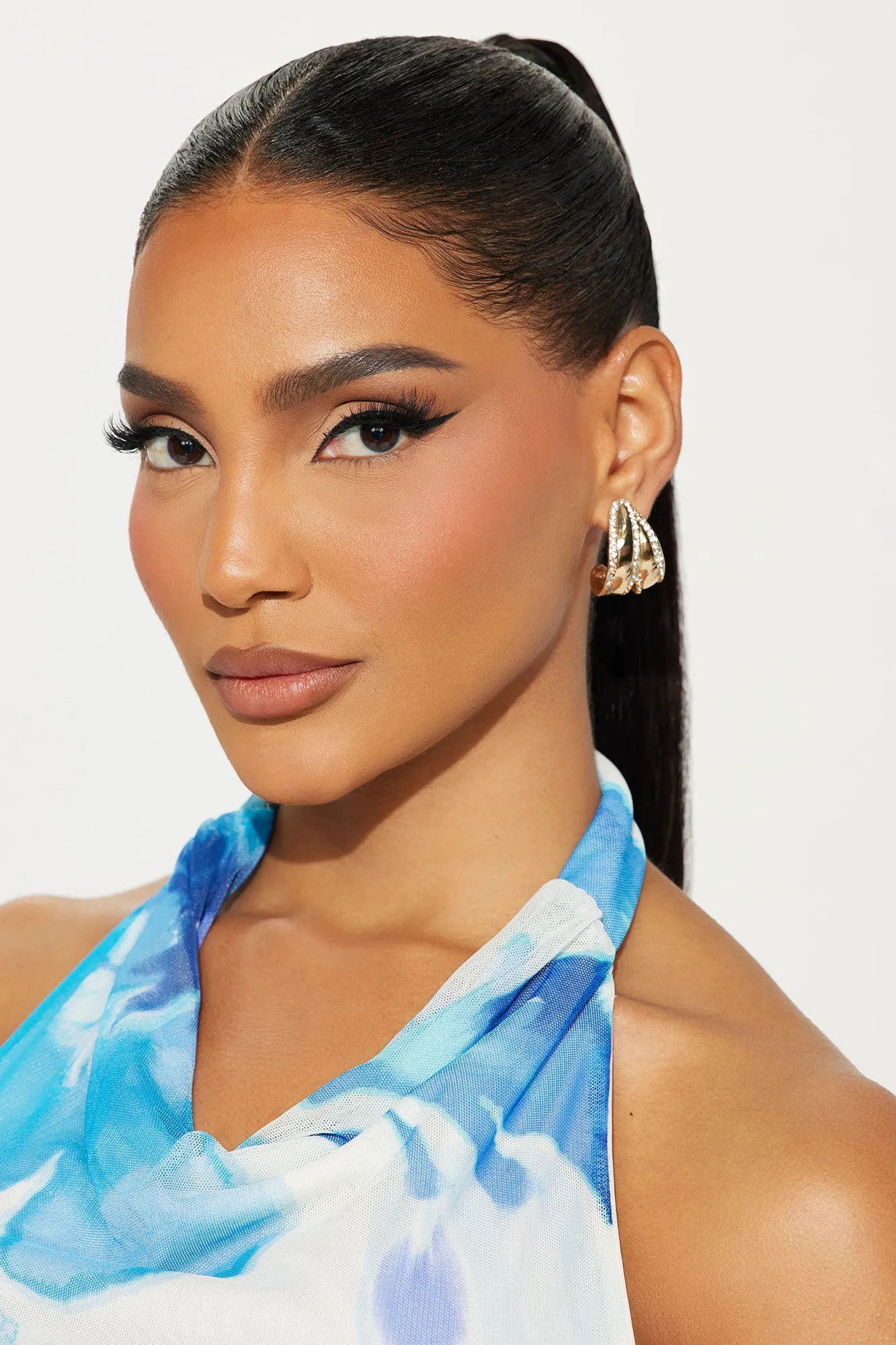 Urban Vogue Hoop Earrings - Gold sold by Fashion Nova product image thumbnail 2