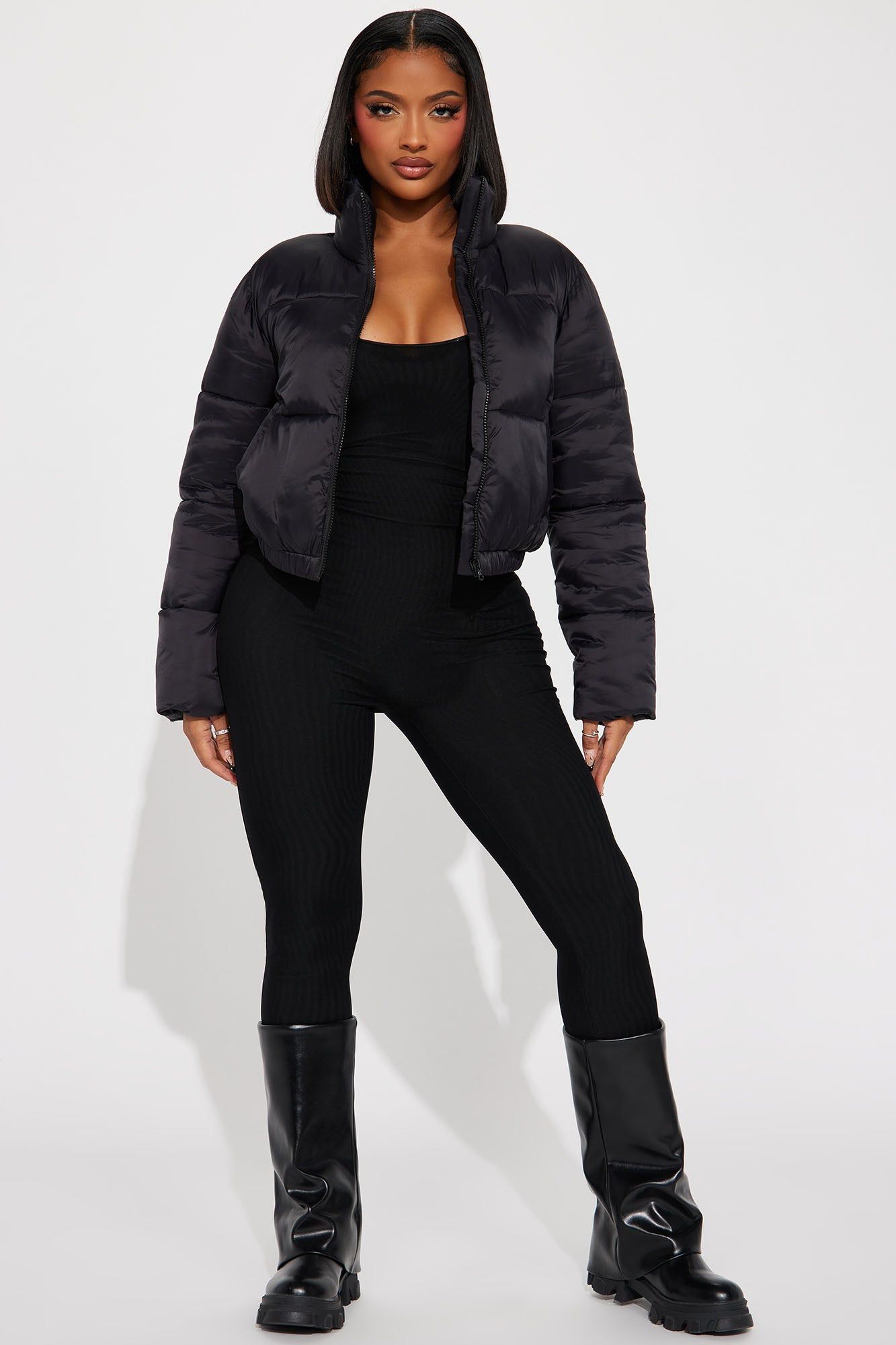 Name Your Game Puffer Coat - Black sold by Fashion Nova product image thumbnail 2
