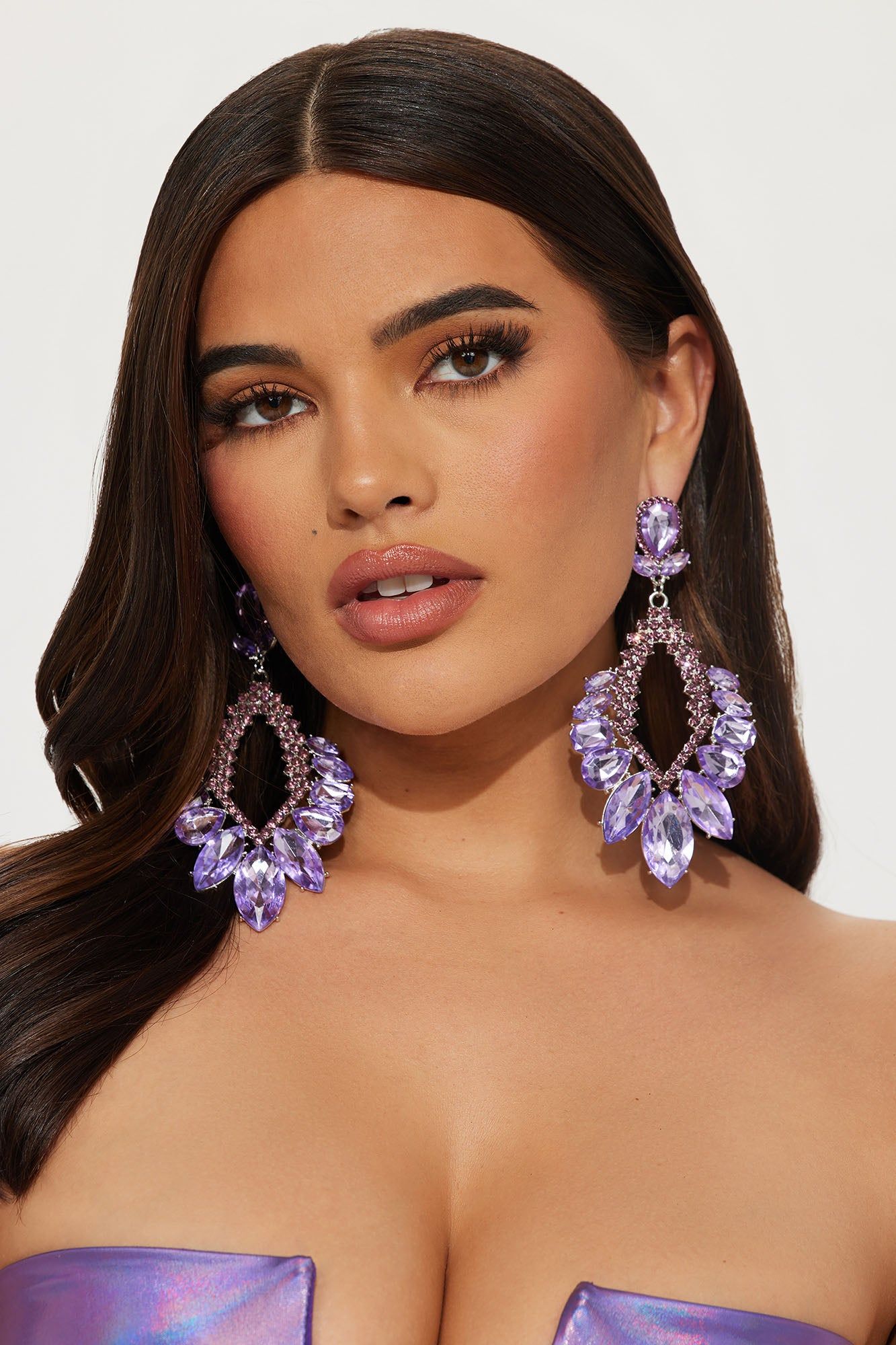 Optimistic Vibes Earrings - Silver/Purple sold by Fashion Nova product image thumbnail 2