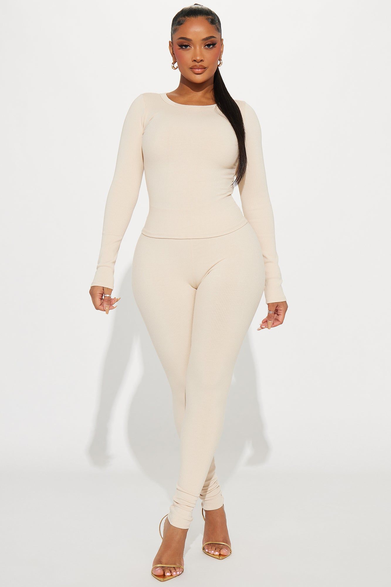 Braelynn Snatched Pant Set - Cream sold by Fashion Nova