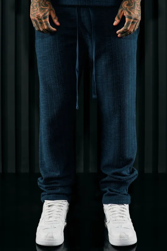 Dean Textured Slim Pants - Navy sold by Fashion Nova